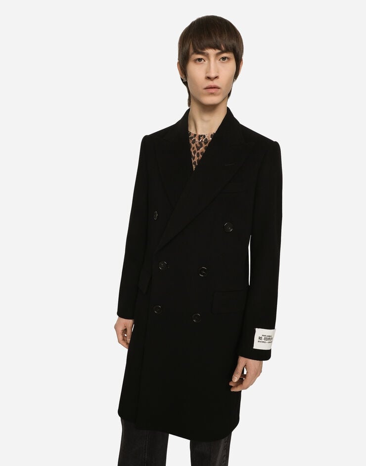 Double-breasted wool coat - 4