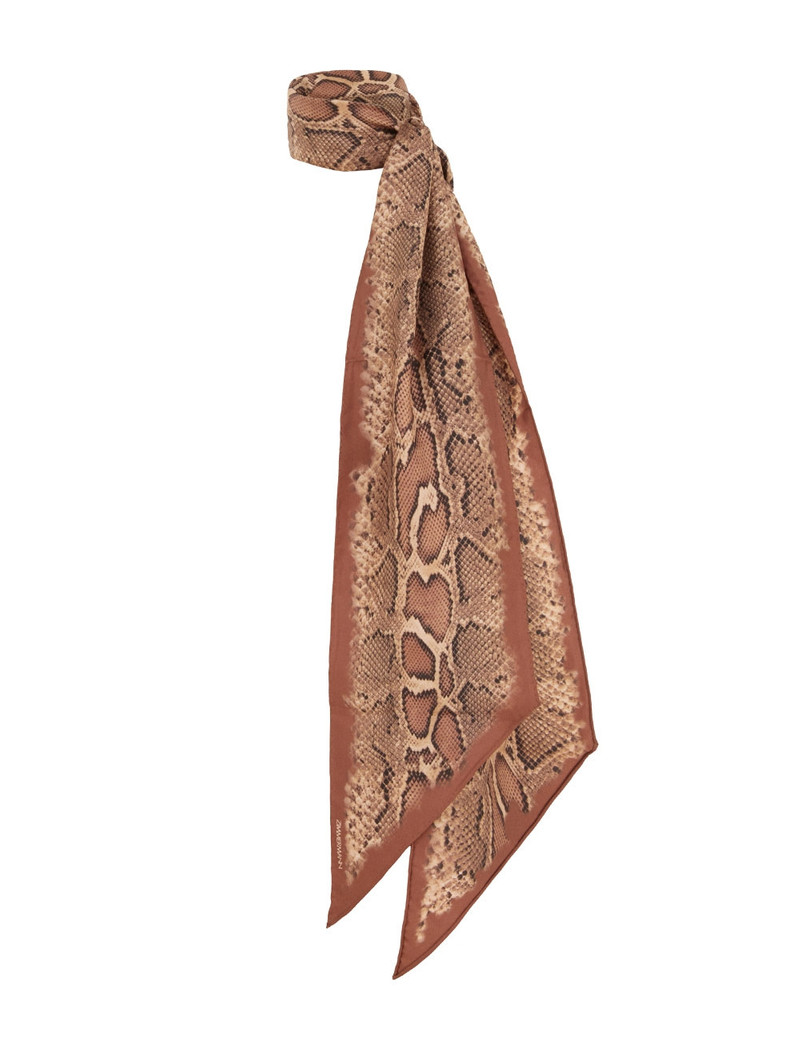 PRINTED SILK NECK SCARF 1