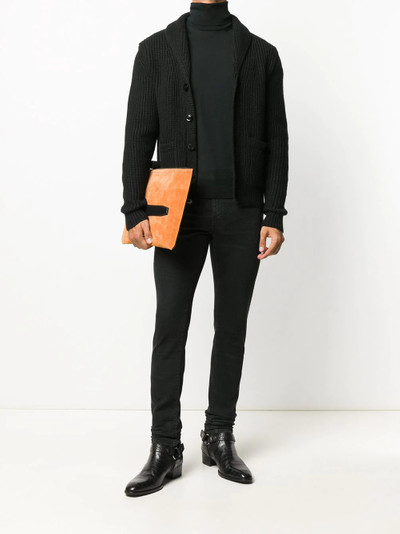 TOM FORD shawl lapel ribbed cardigan outlook