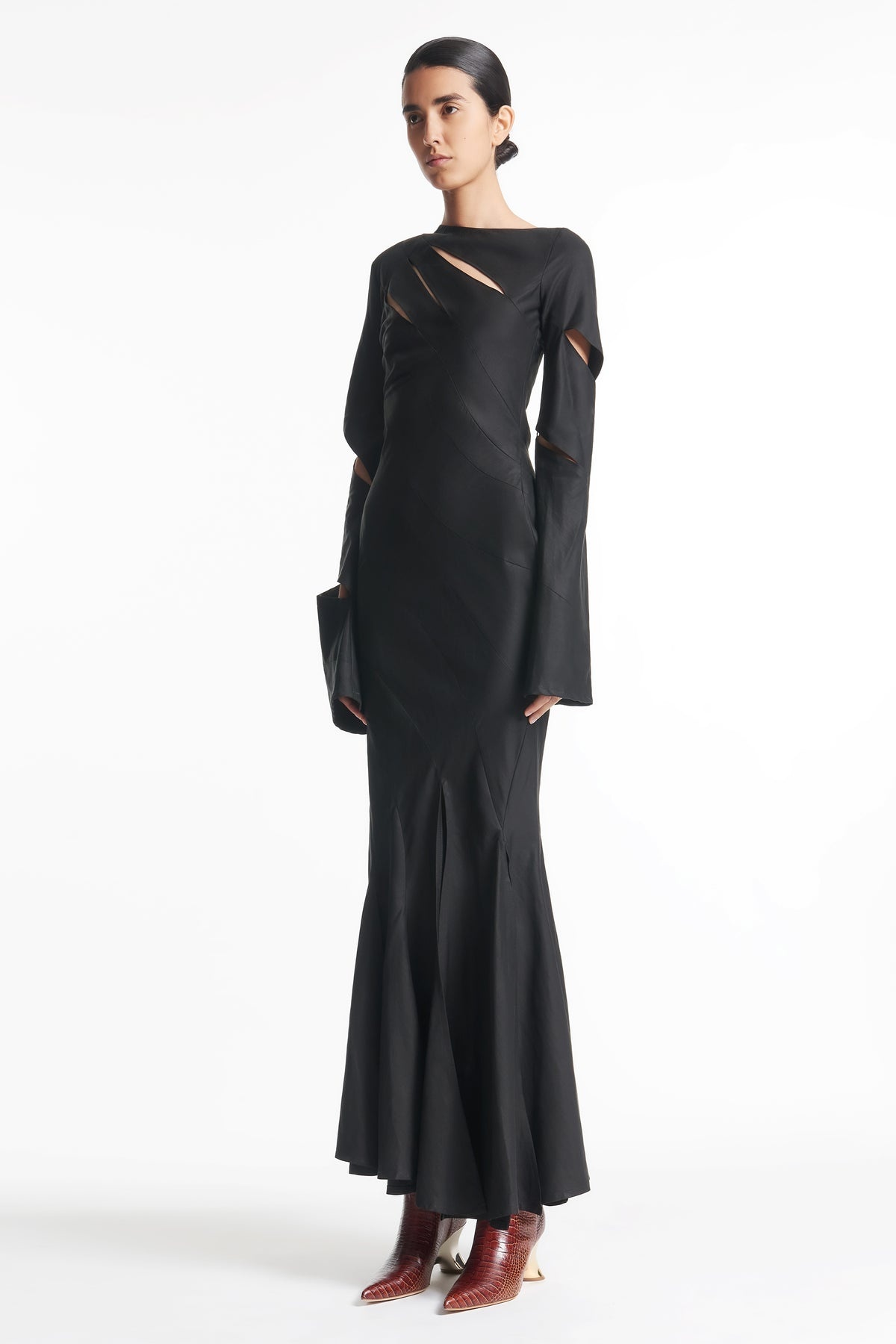 TWISTED MAXI DRESS BLACK - 2