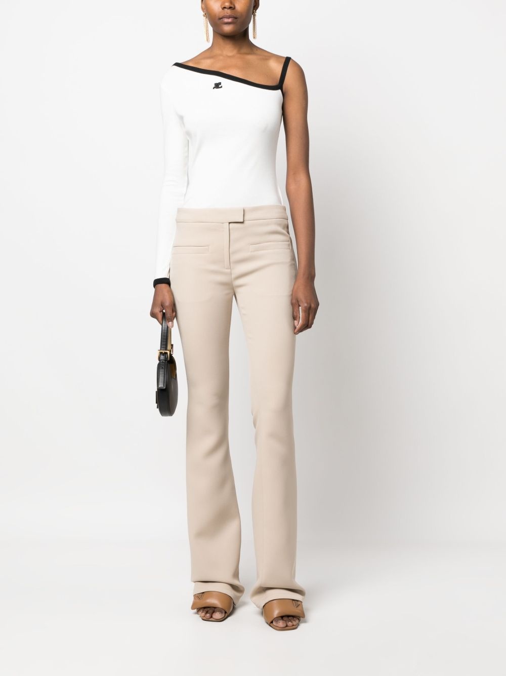 mid-rise flared trousers - 2