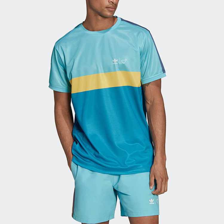 adidas x Human Made Graphic T-shirt 'Aqua' HA7923 - 3