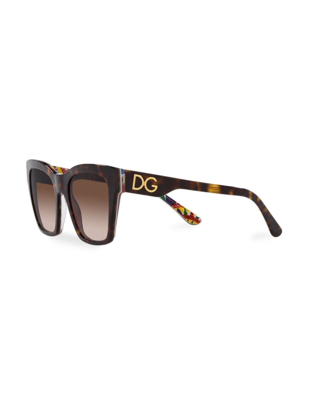 tortoiseshell-effect square-frame sunglasses - 2