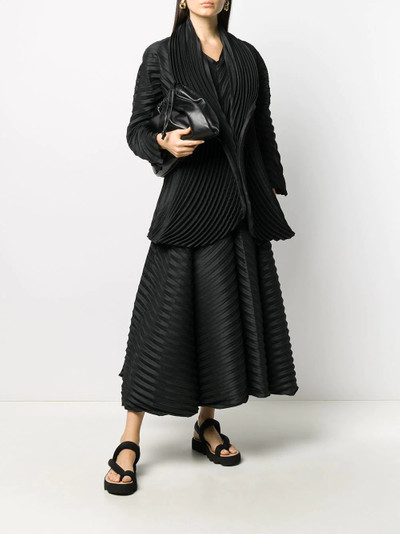 ISSEY MIYAKE pleated single-breasted jacket outlook