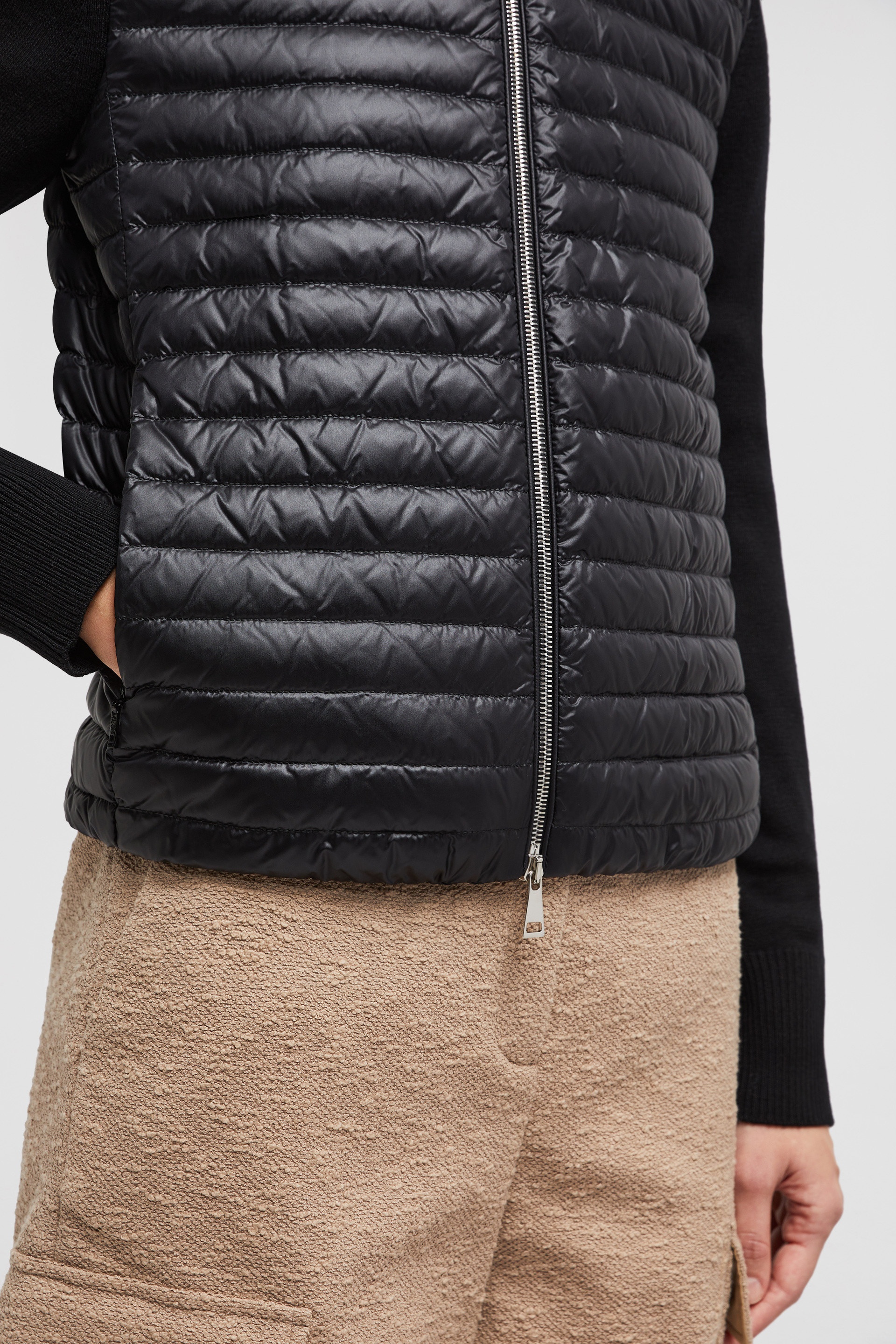 Padded Wool Zip-Up Cardigan - 6