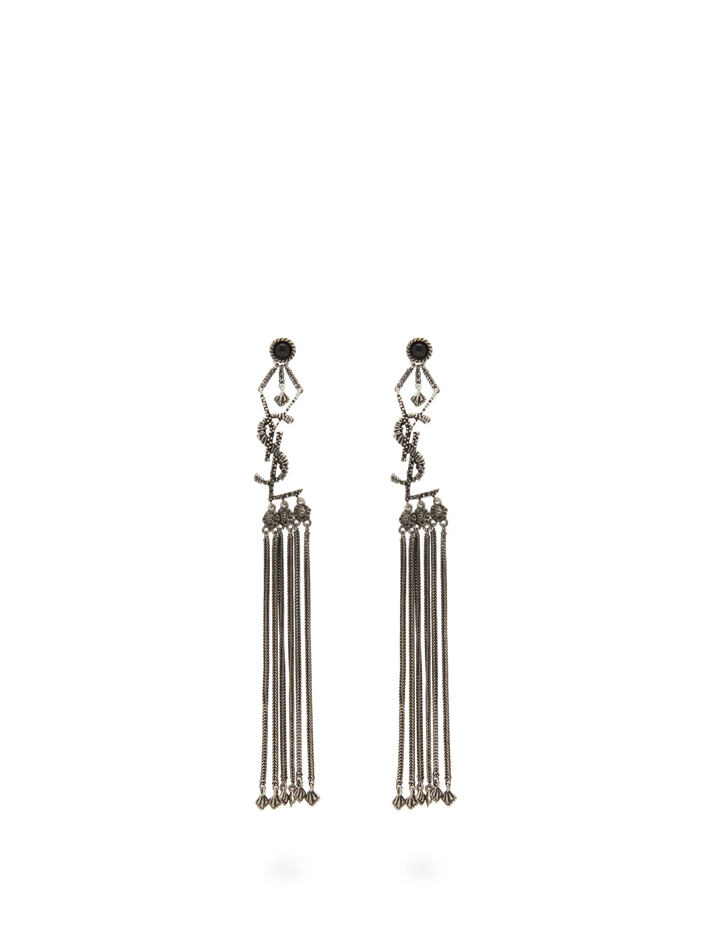 Tasseled logo earrings - 1