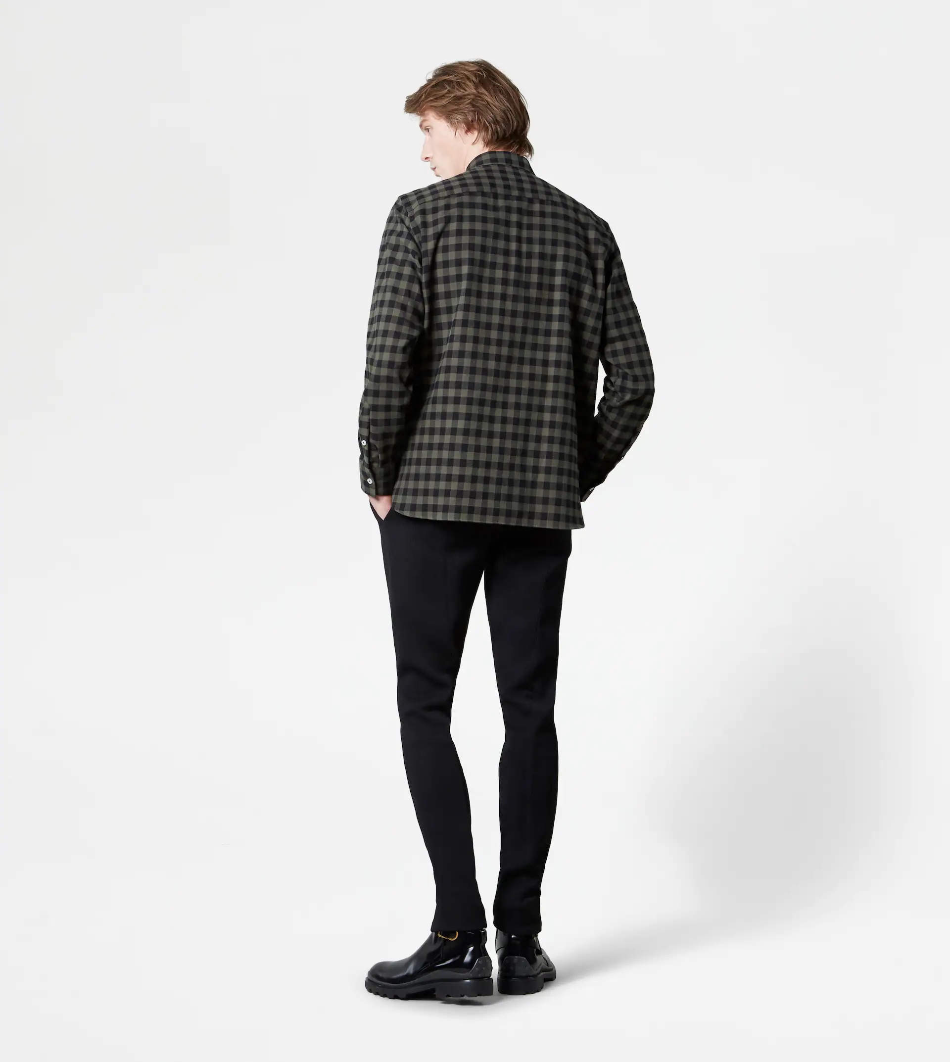 SHIRT IN VICHY FLANNEL - GREEN, BLACK - 3