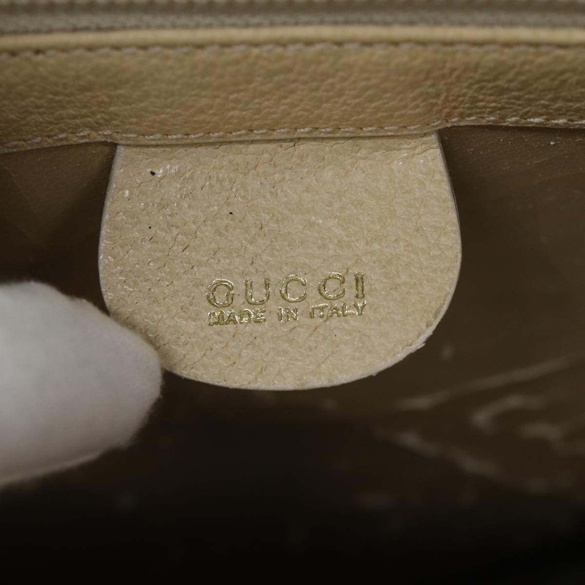 GUCCI Hand Bag Leather Beige 000 1553 000 1553 - 7