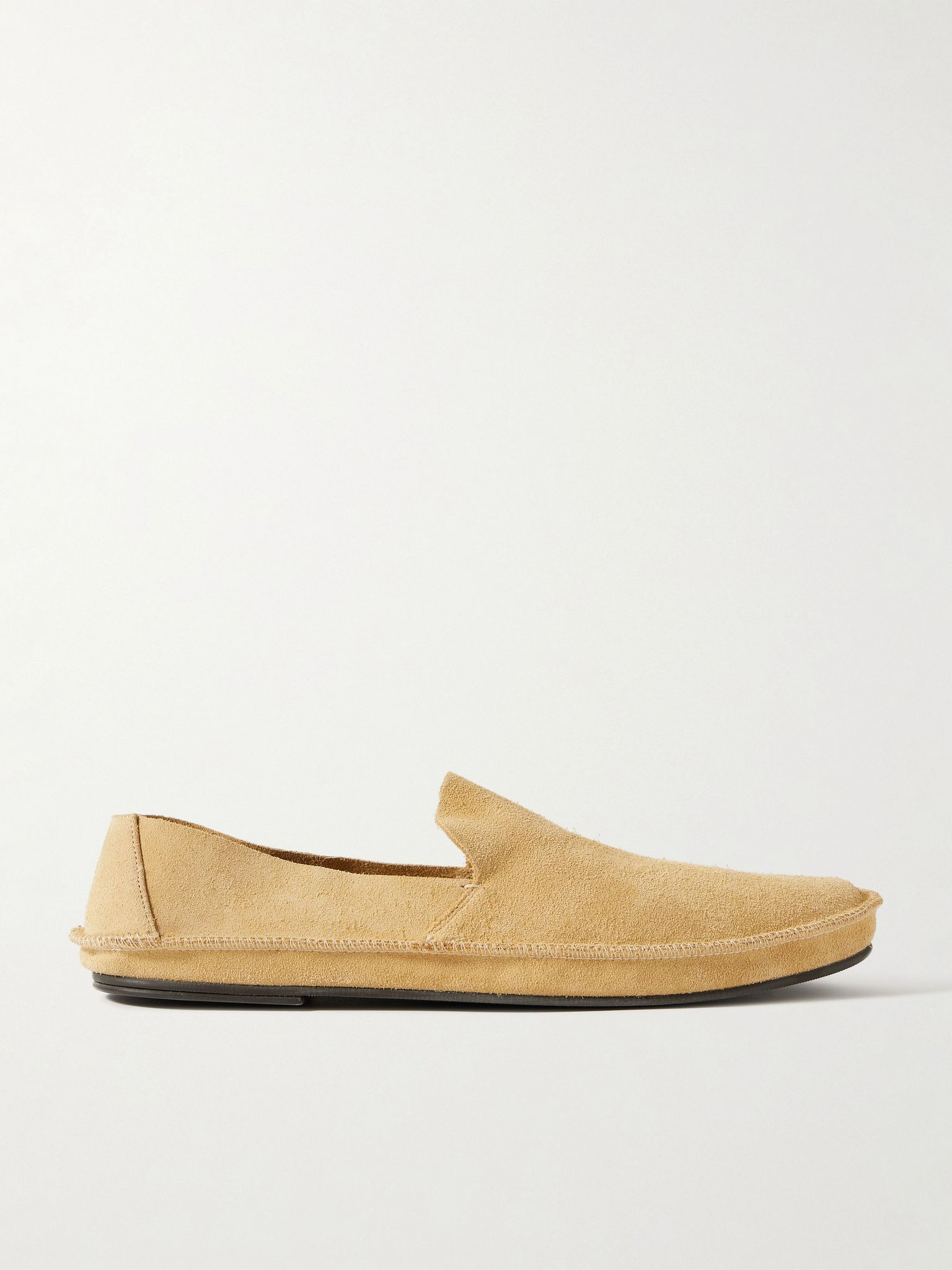 Tyler Textured-Leather Loafers Yellow - 1