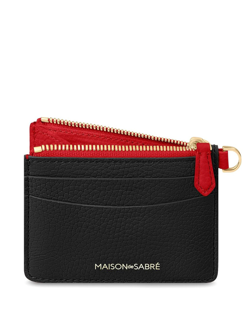 zipped leather card holder 1