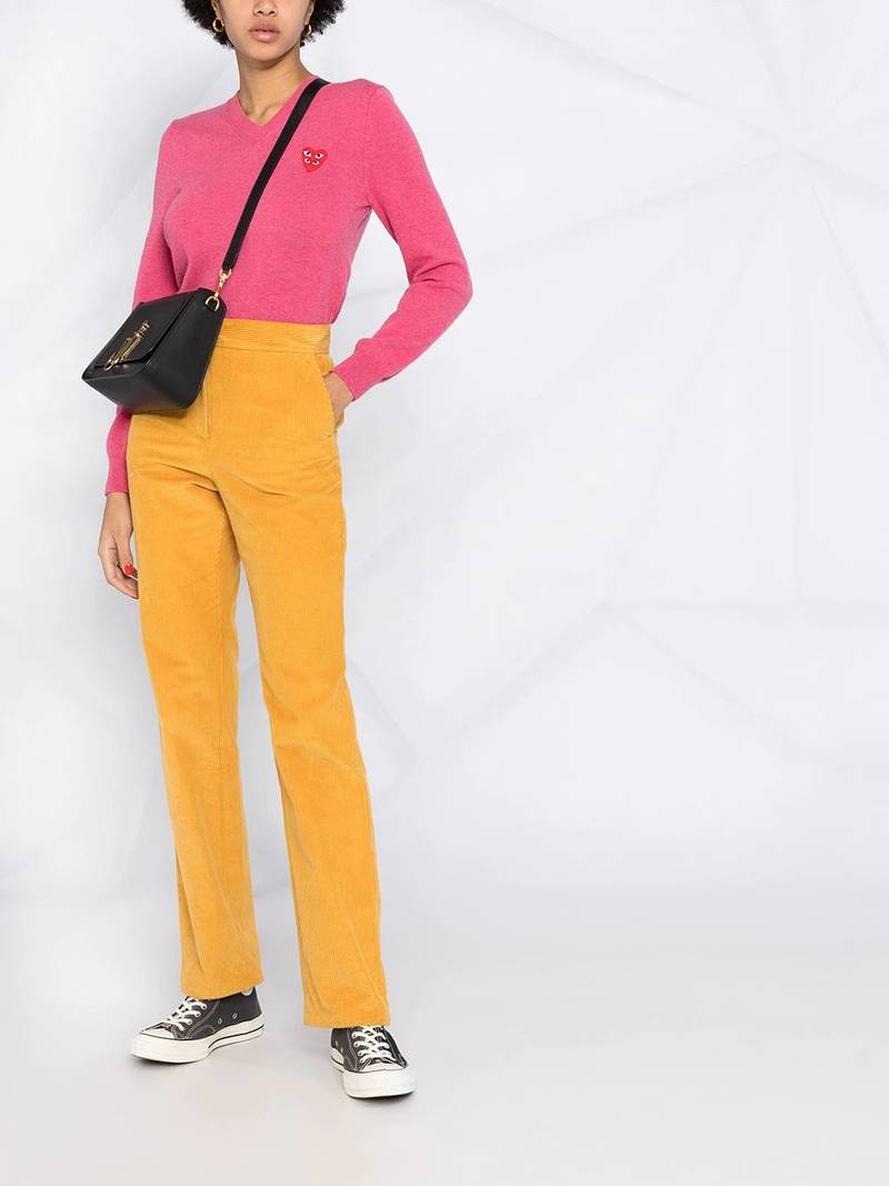 Comme des Garçons PLAY V-neck overlapping heart top outlook