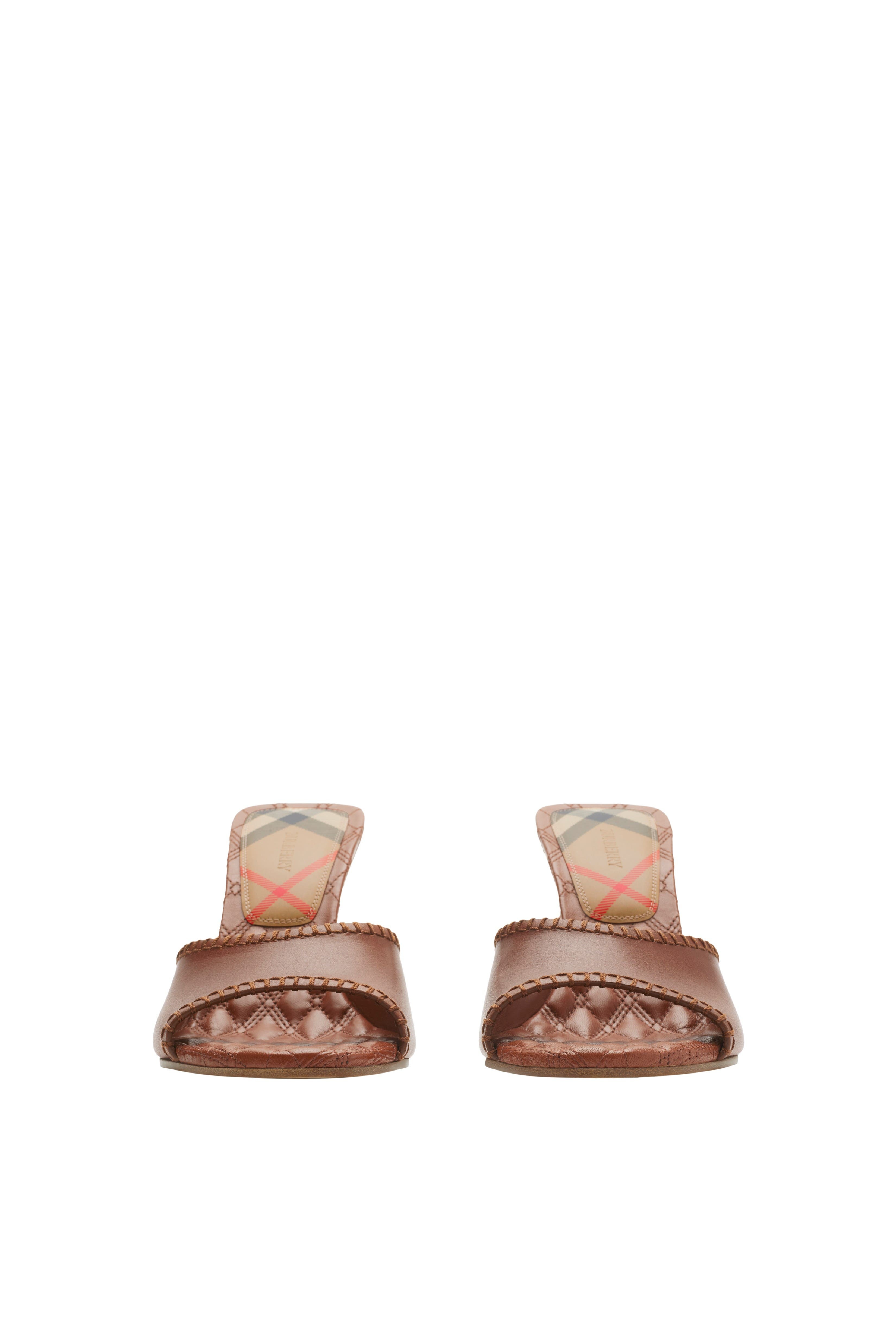 burberry Leather Cabana Mules in Chestnut at Nordstrom - 3