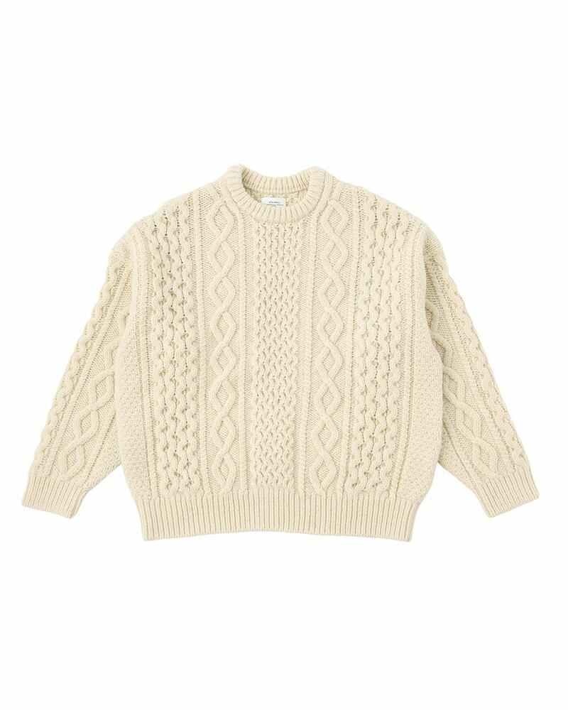 AMPLUS CREW KNIT L/S IVORY - 1