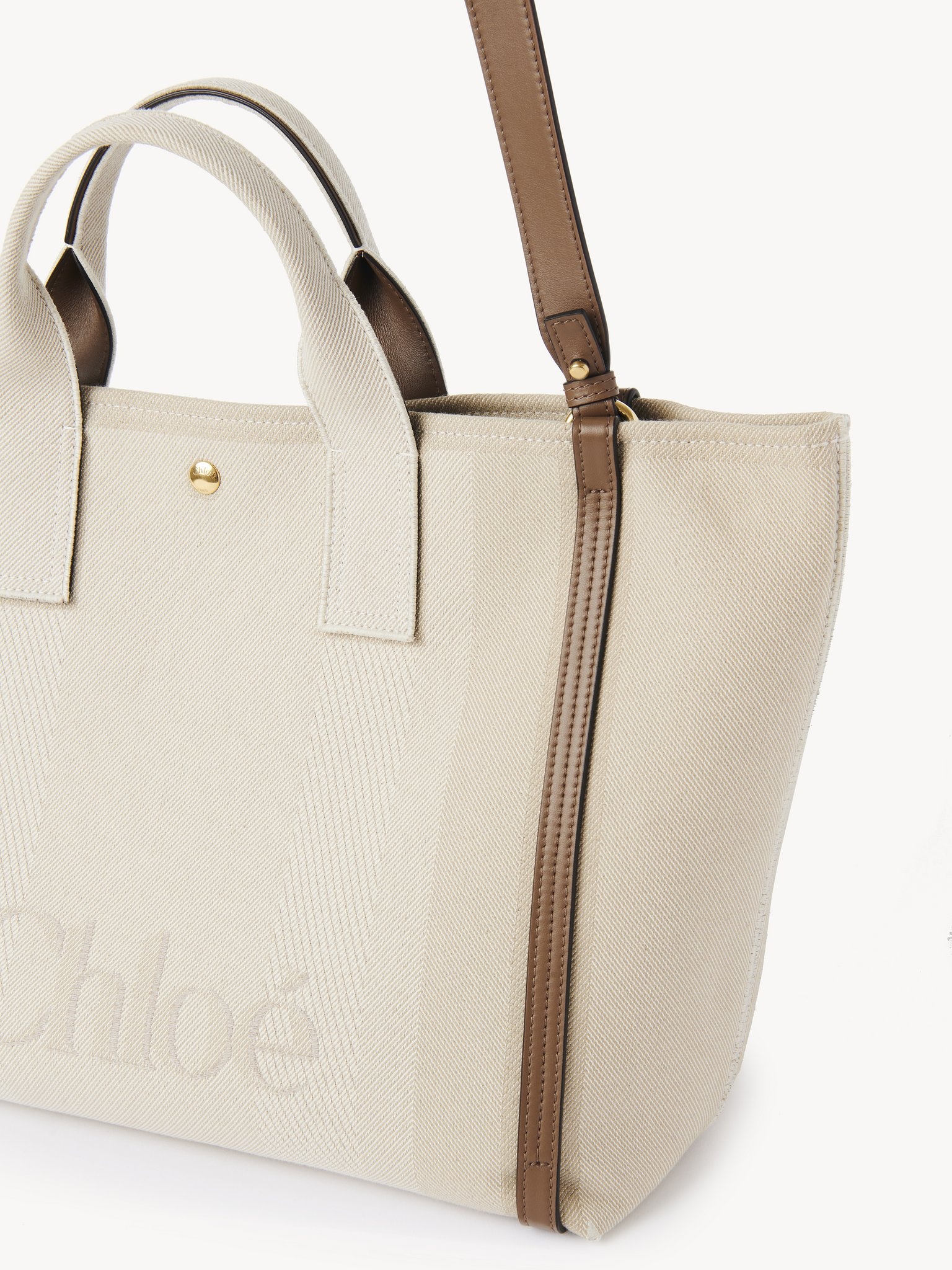 CHLOÉ CARRY TOTE BAG IN CANVAS - 7