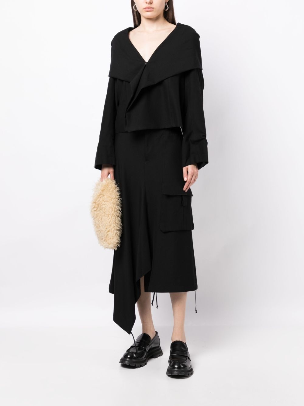 folded-panel cropped jacket - 4