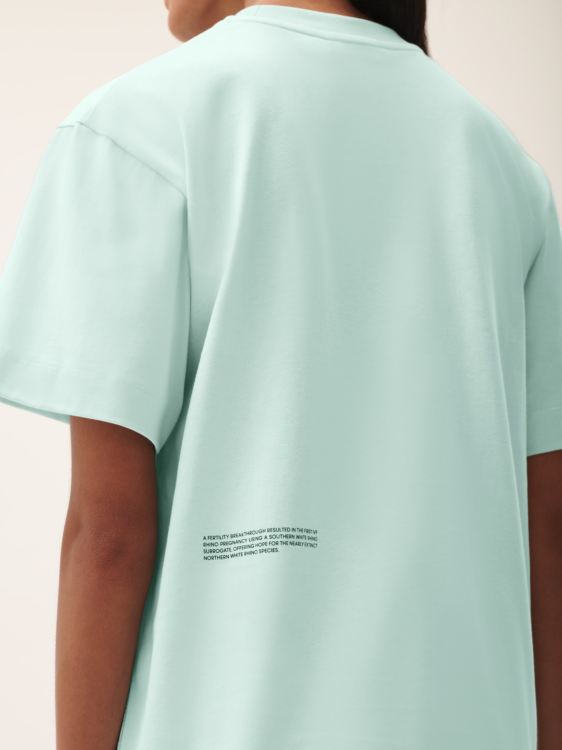 Womens White Rhino Hope T-Shirt - Reflect Blue - 4