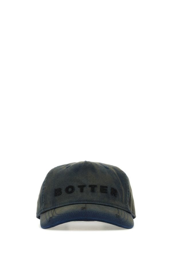 Dark blue denim baseball cap - 1