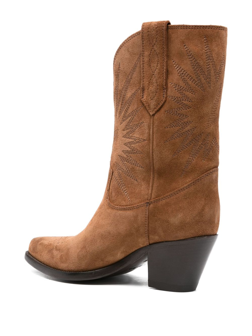 embroidered suede boots - 3