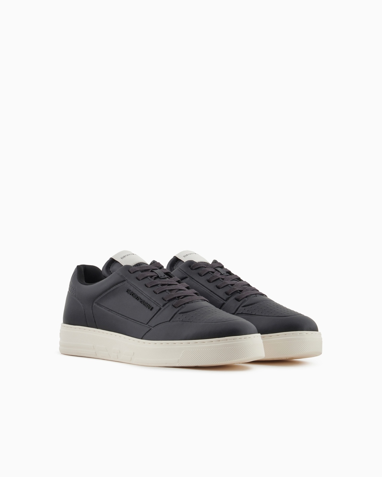 LEATHER SNEAKERS WITH SIDE LOGO - 2