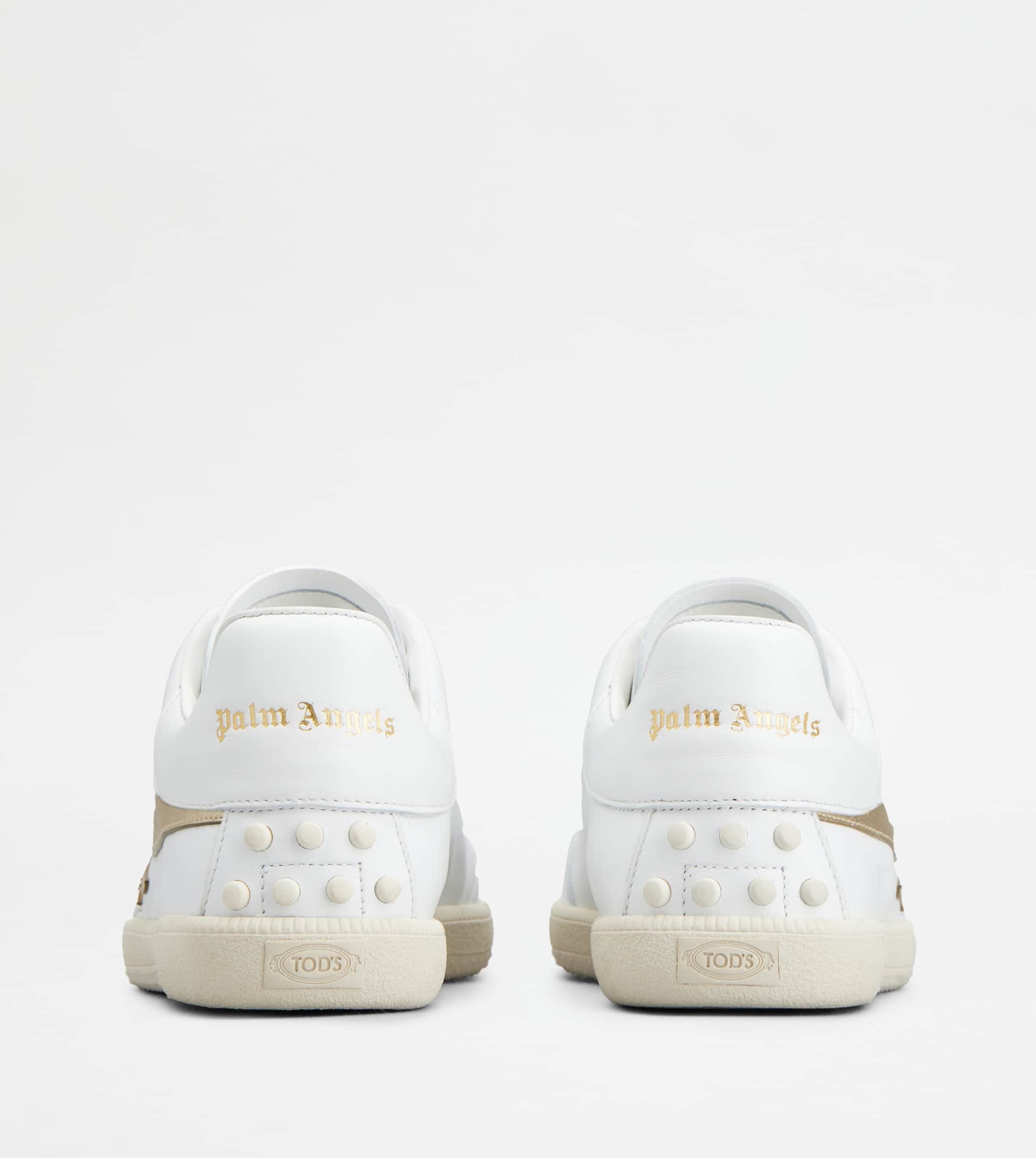 TOD'S TABS SNEAKERS PALM ANGELS IN LEATHER - WHITE, GOLD - 2