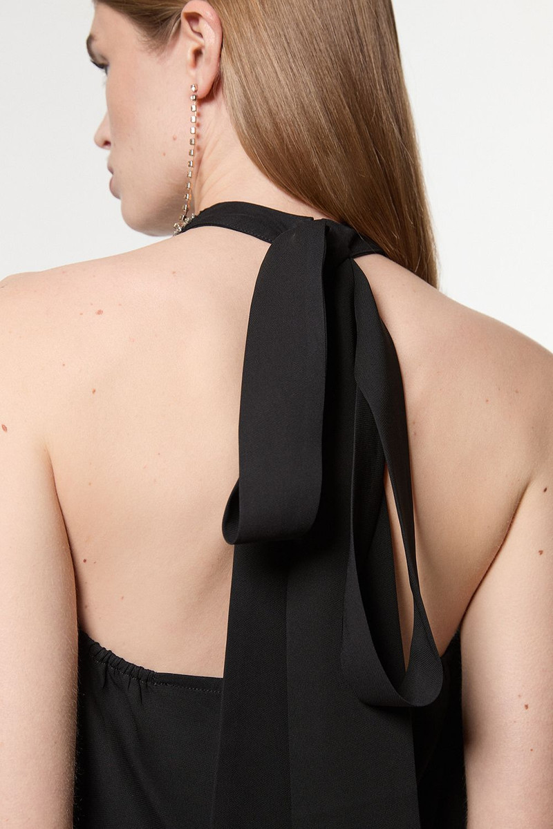 Hand Embellished Cady Halter Neck Blouse 5