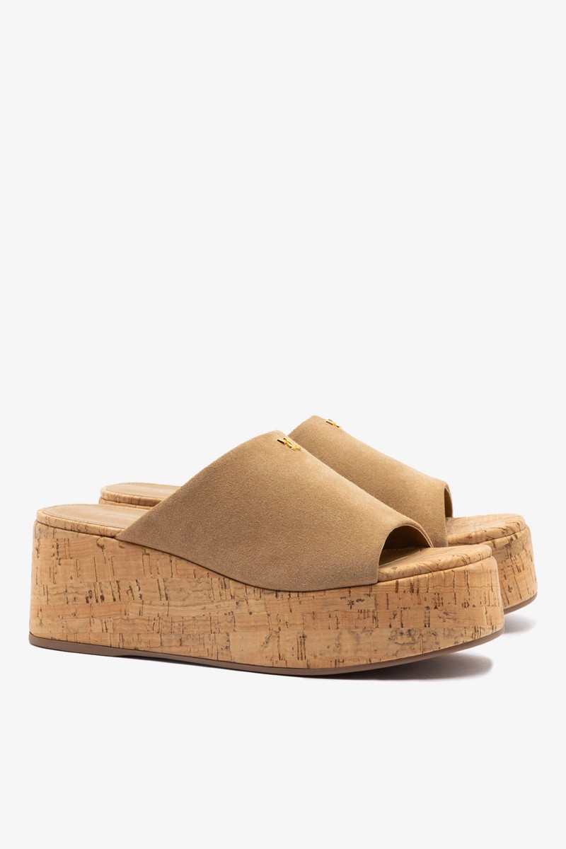 Charli Mule In Peanut Suede 3
