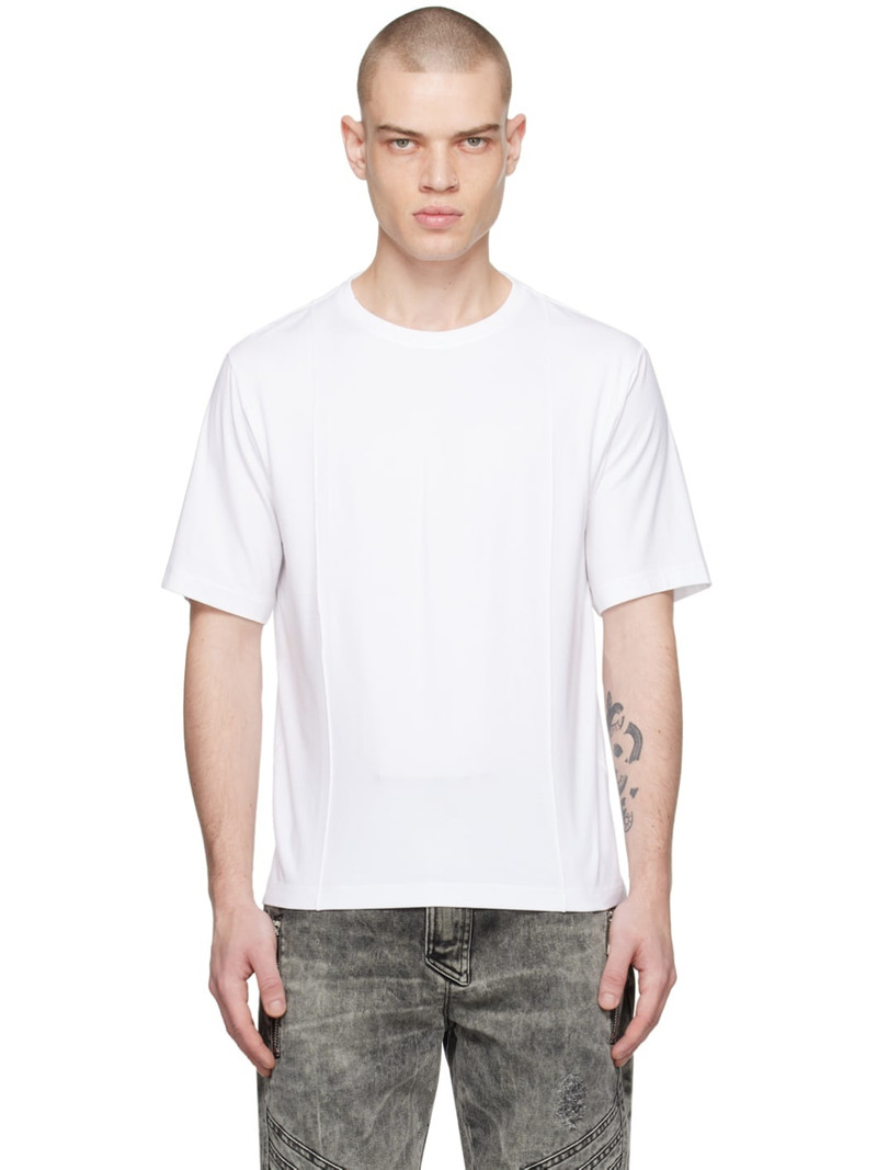 White Regular Creased T-Shirt 1