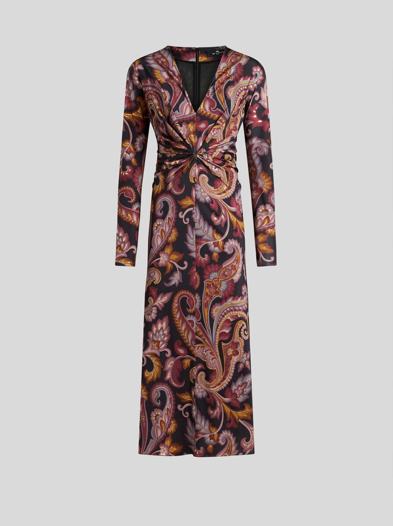 MIDI DRESS WITH ALL-OVER PRINT - 1