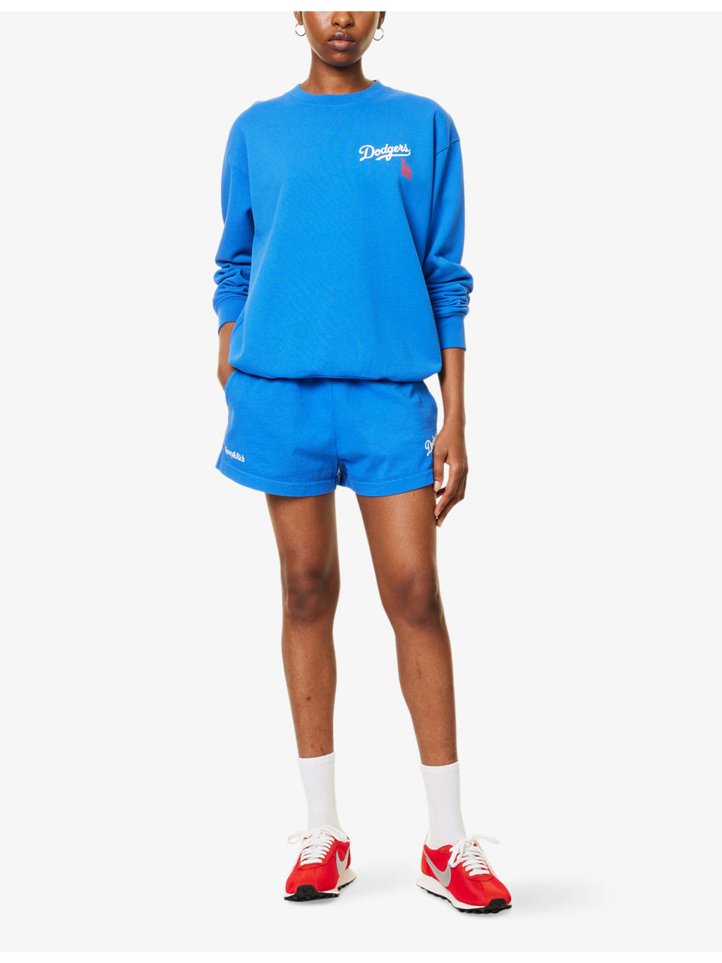 Dodgers Serif Round-Neck Cotton-Jersey Sweatshirt - 2