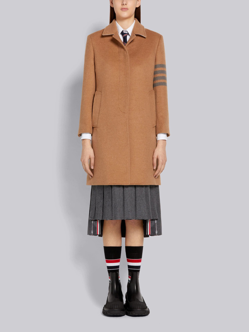 Coat Weight Camel Hair Engineered 4-Bar Narrow Shoulder Bal Collar Classic Overcoat 1