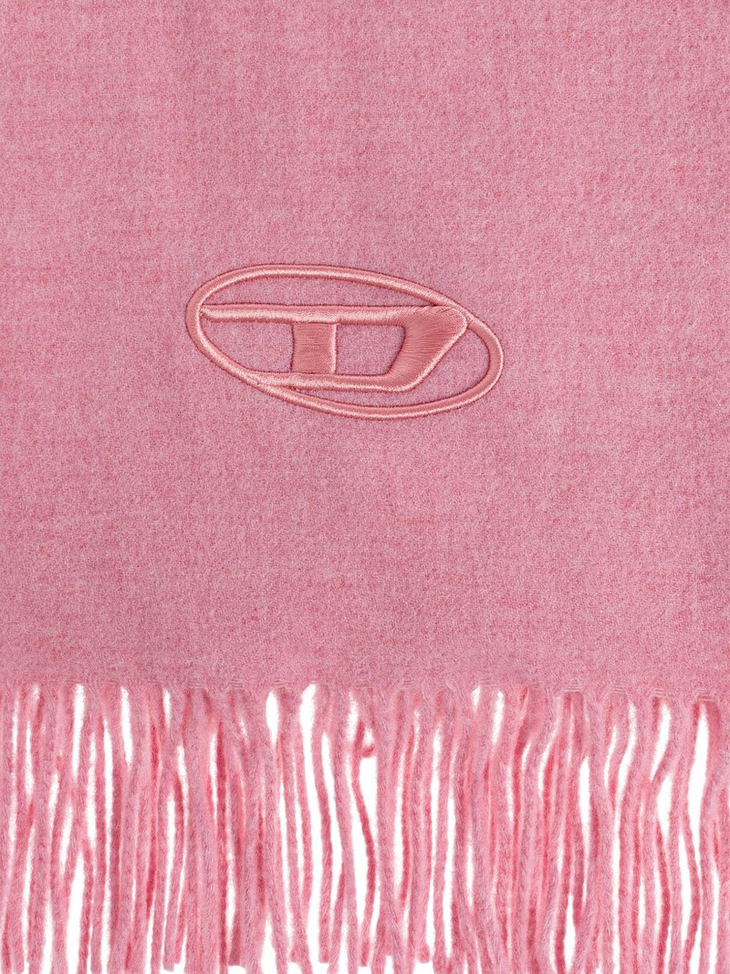 Diesel S-Imon-D embroidered fringed scarf outlook
