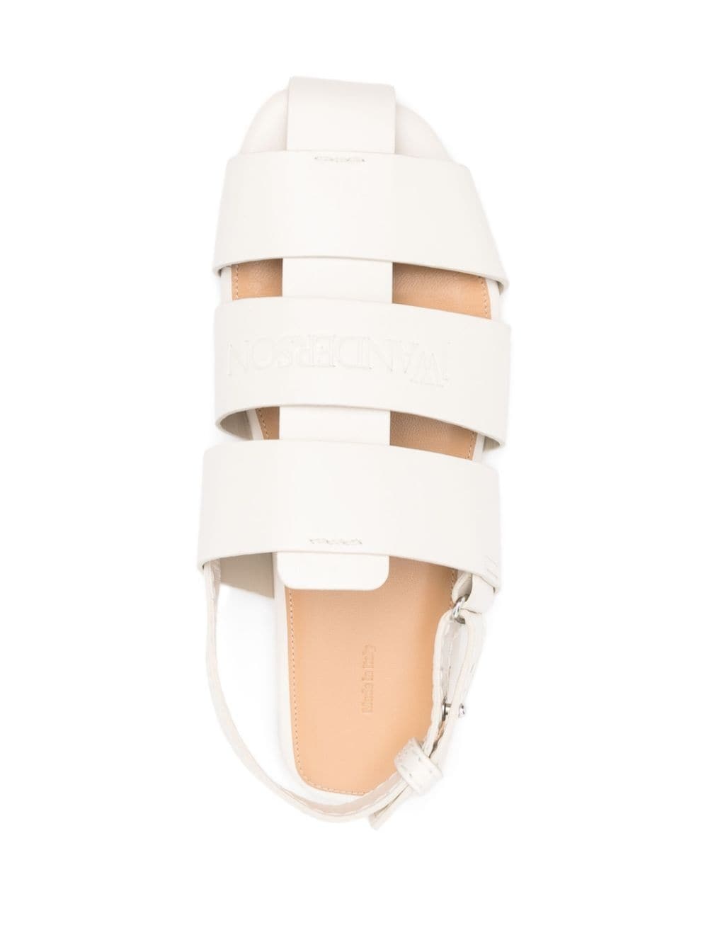 logo-debossed leather sandals - 4