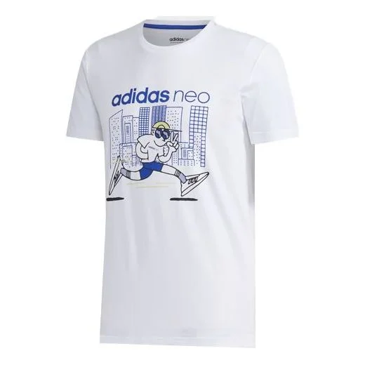 adidas neo Faves Tee Short Sleeve Men's White FP7379 - 1
