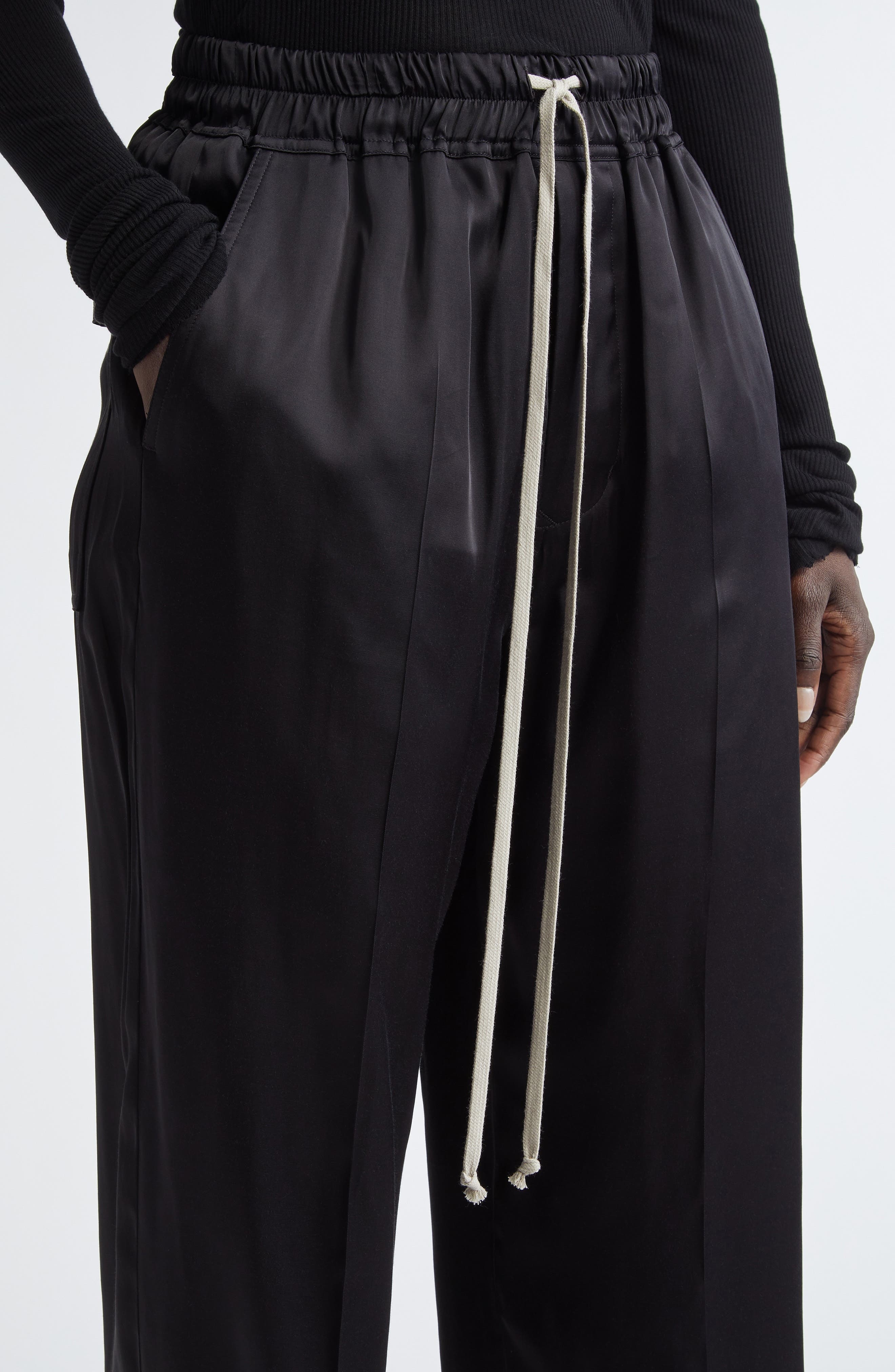 Rick Owens Dietrich Drawstring Pants in Black at Nordstrom - 5