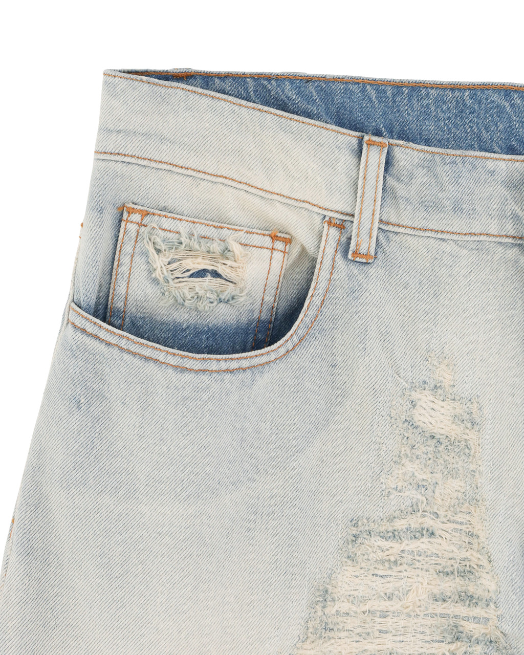 DESTROYED EMBROIDERY JEAN - 12