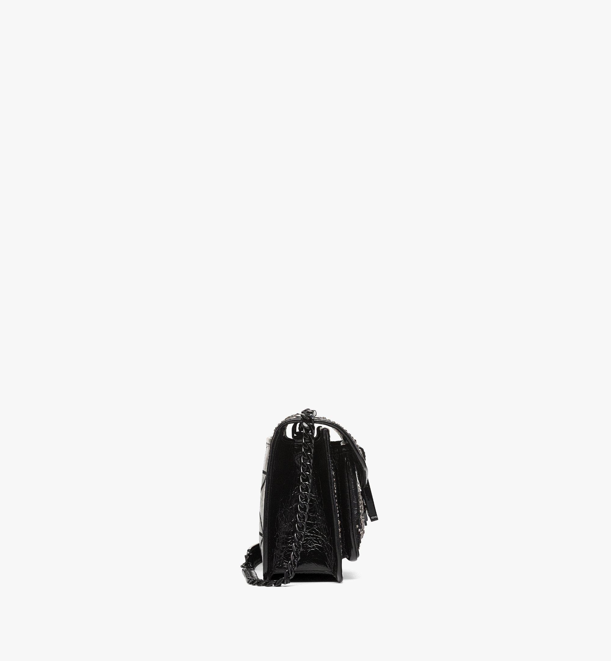 Travia Studded Shoulder Bag in Crushed Leather - 2