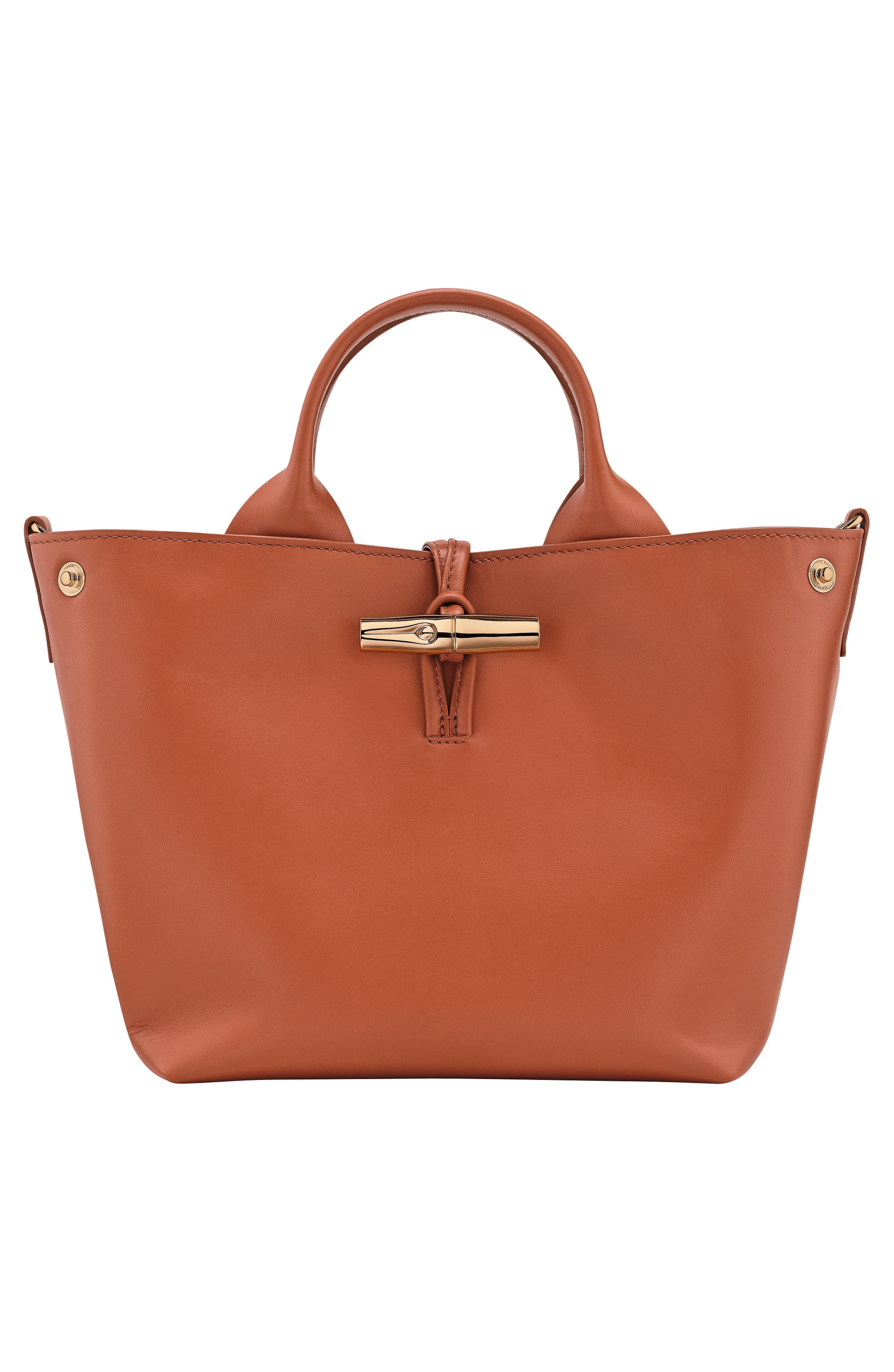 Longchamp Small Le Roseau Leather Tote in Bark at Nordstrom - 7