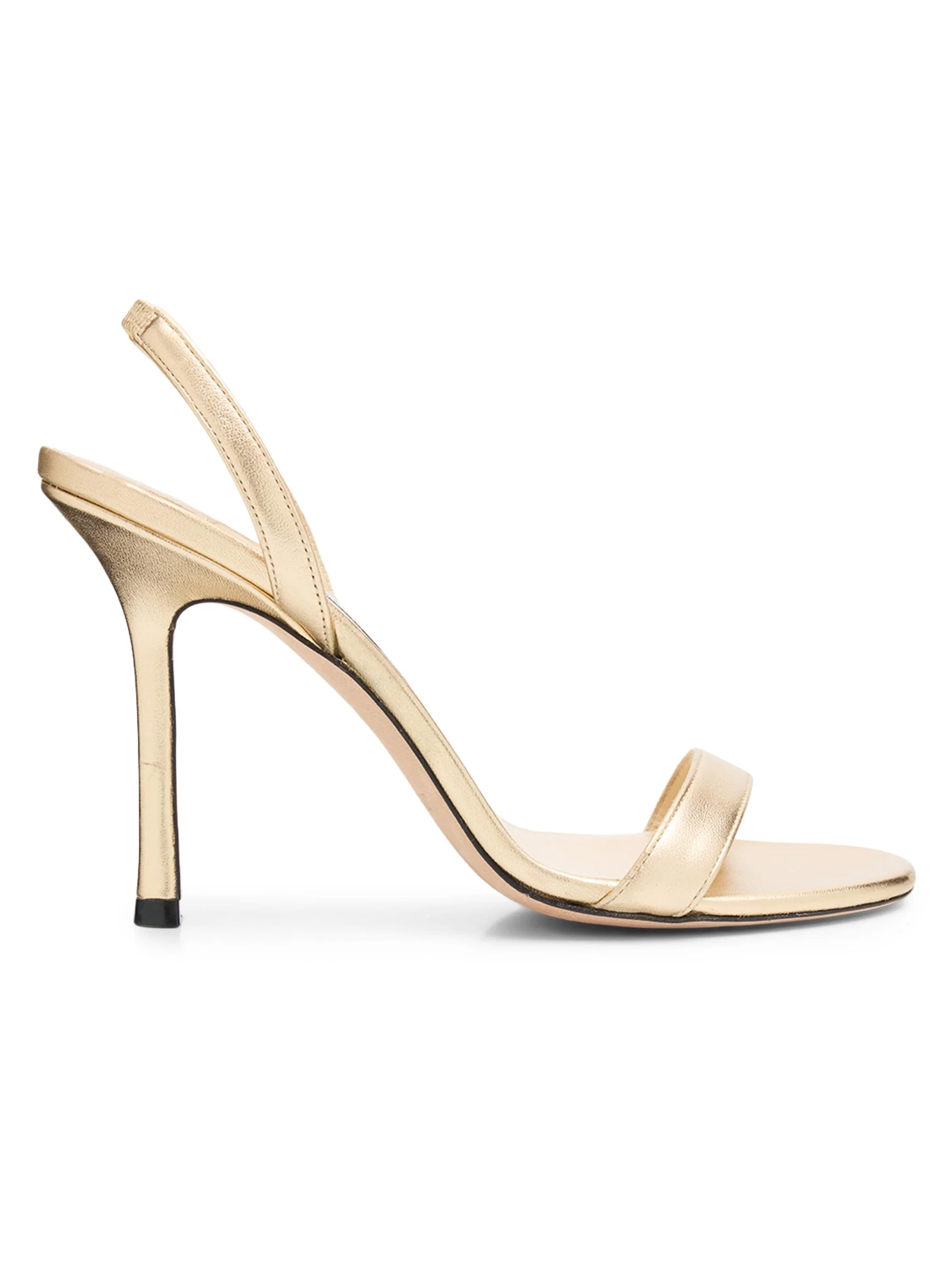 Women's Jenn 85MM Leather Slingback Sandals - Gold - 1