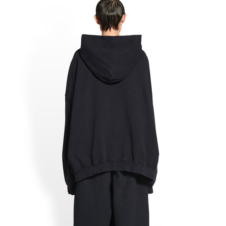 Balenciaga XXXL Oversized Popover Hoodie 'Black White' 713677TNVD91070 - 3