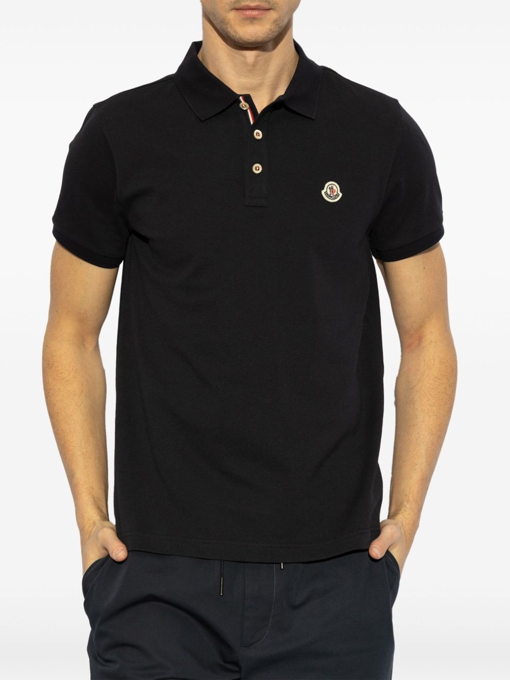 logo-appliqué polo shirt - 3