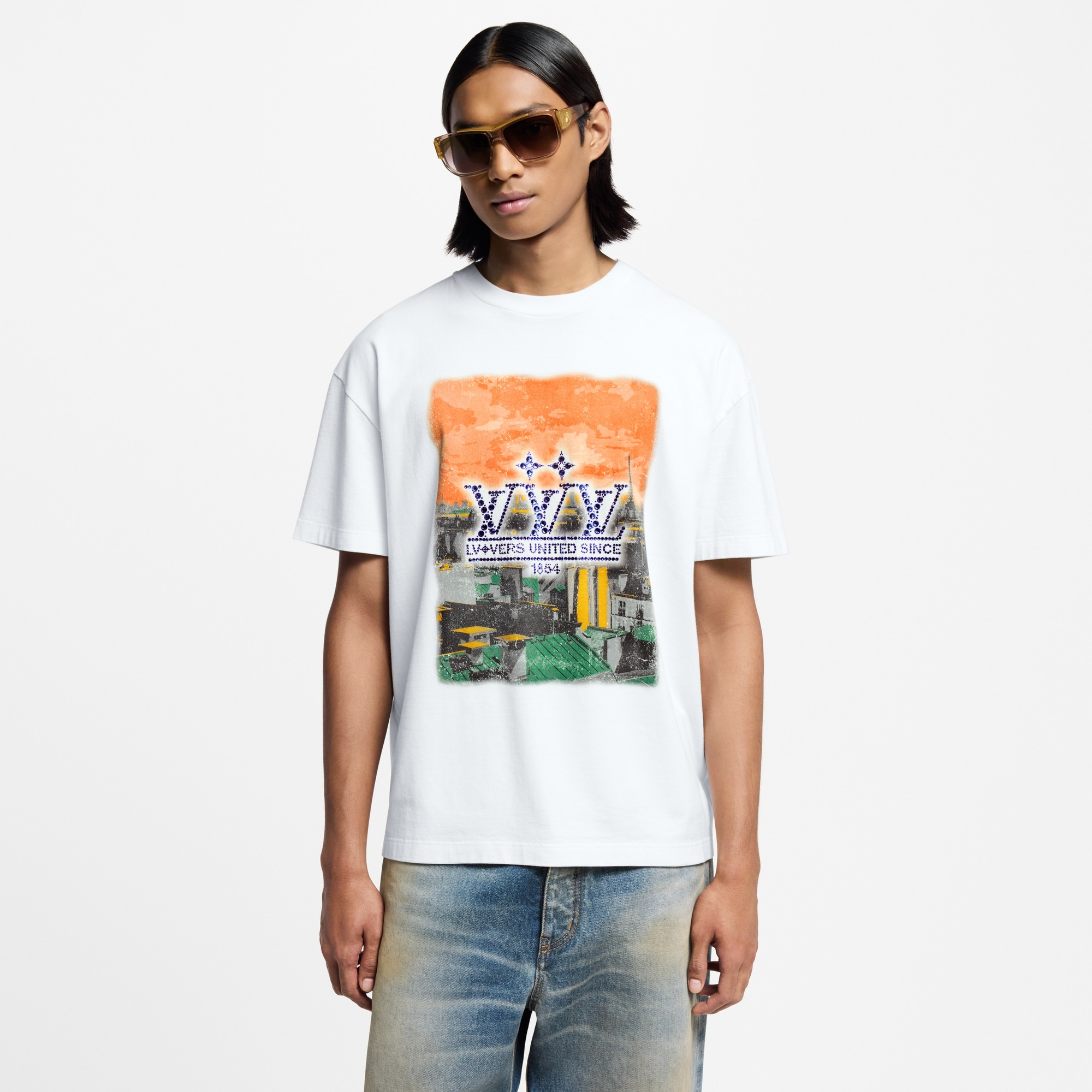 Embellished Graphic Cotton T-Shirt - 2