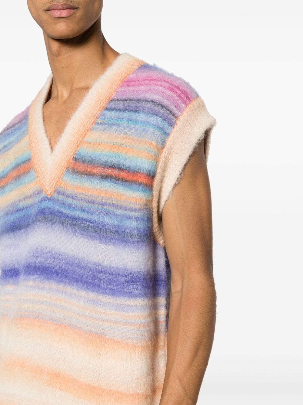 striped mohair vest - 6