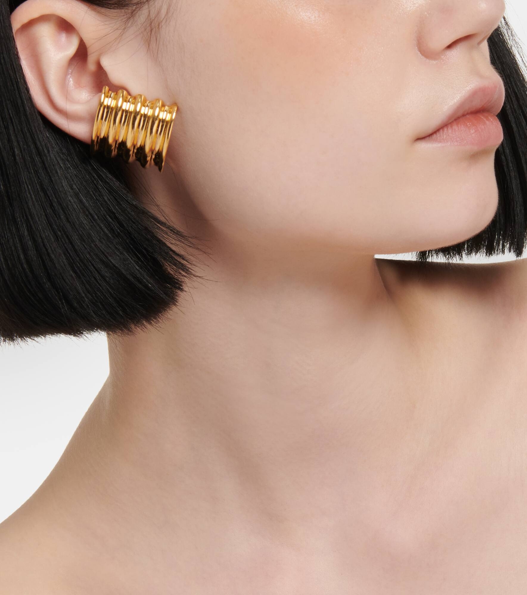 Julius Small gold-plated earrings - 3