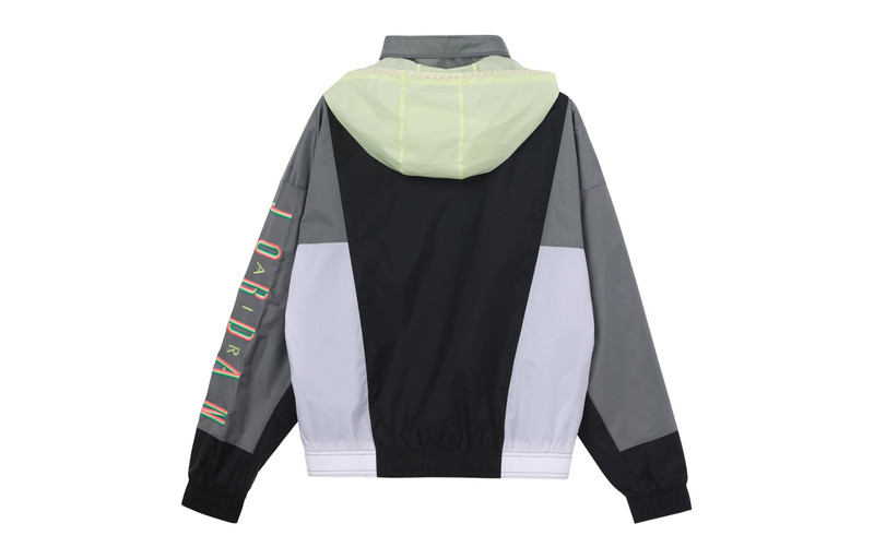 Jordan Men's Air Jordan Sport Dna Embroidered Logo Colorblock Sports Woven Jacket Autumn Black DN3404-011 outlook