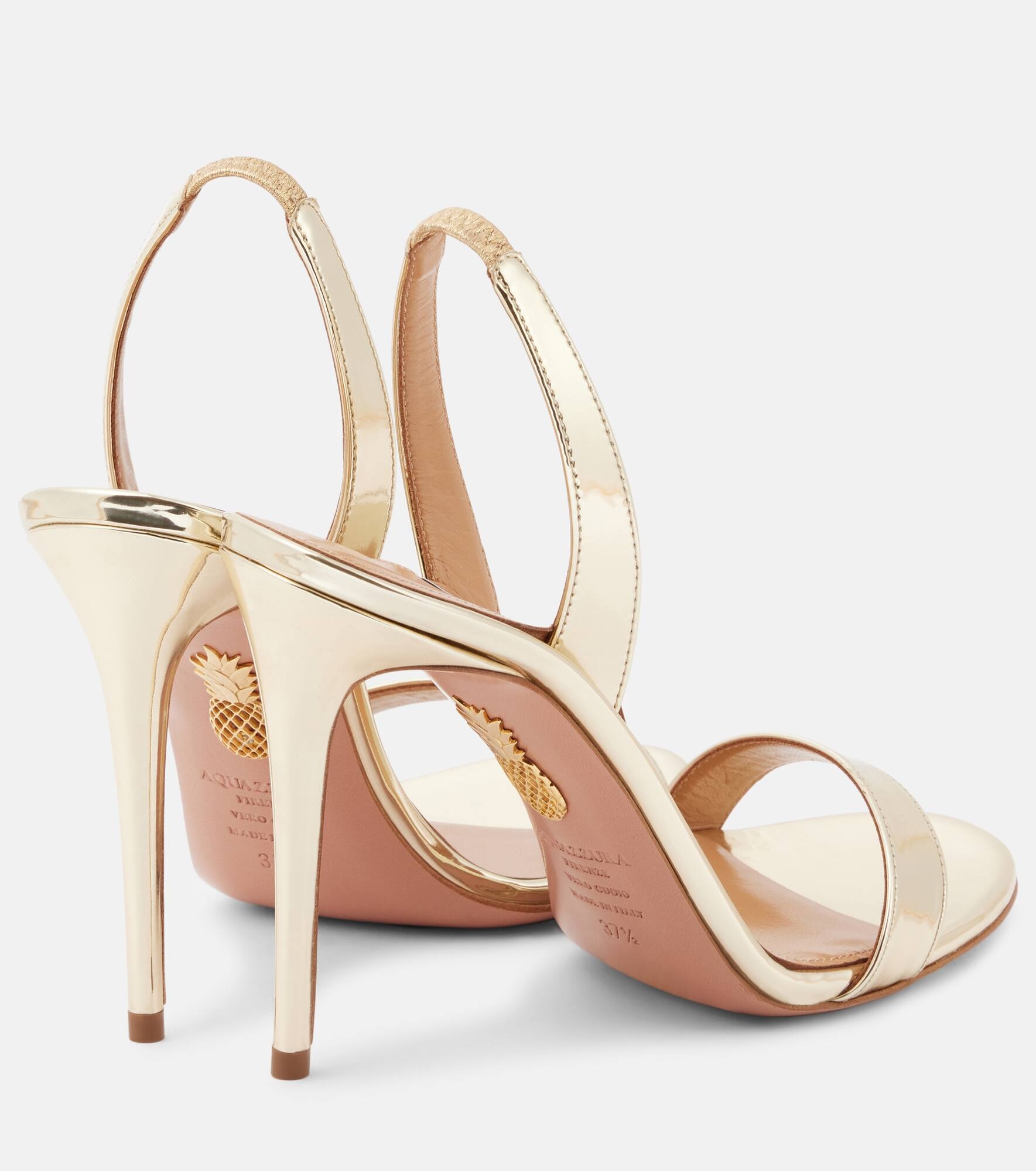 So Nude 105 metallic leather sandals - 2