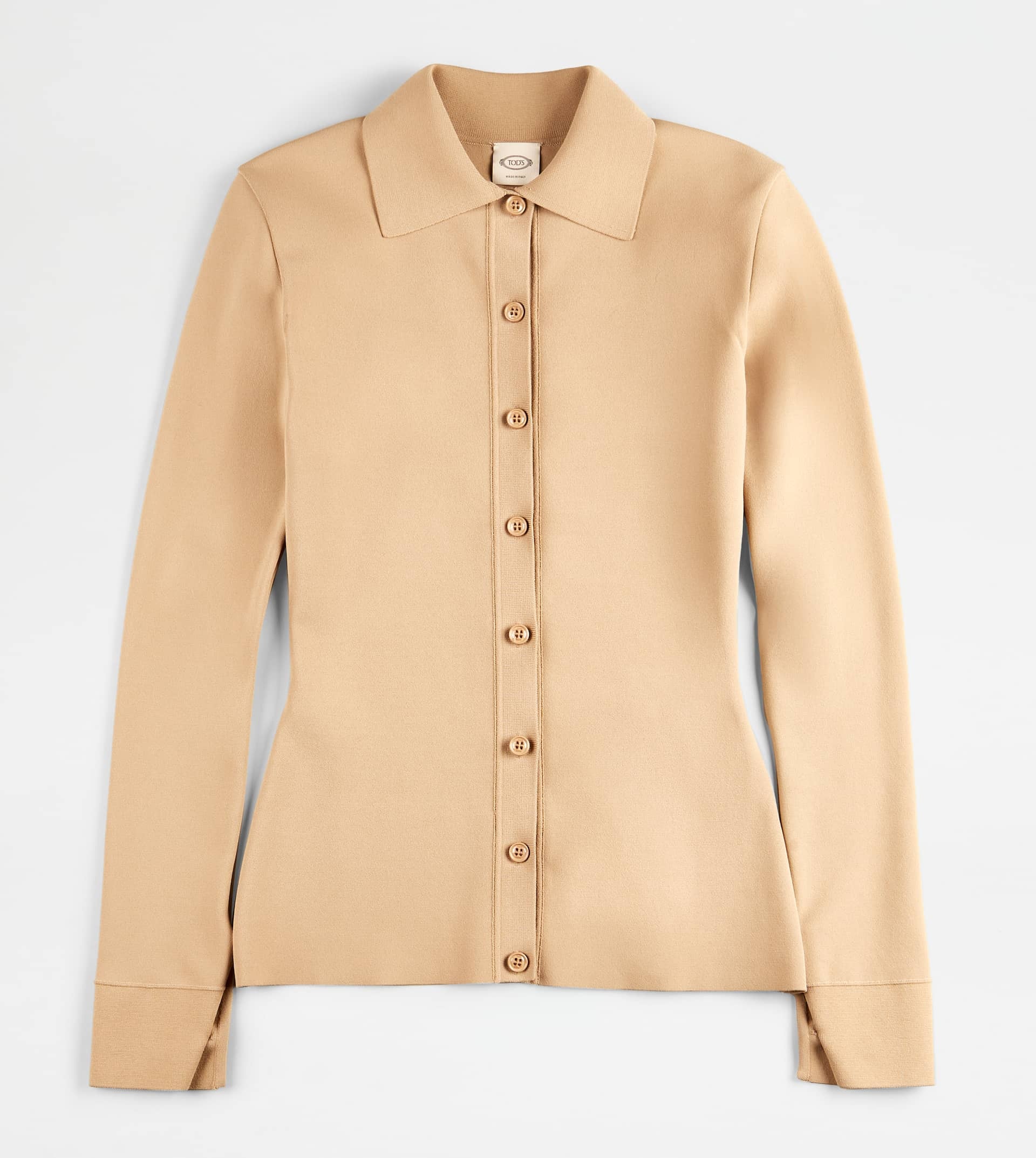 POLO SHIRT IN KNIT - BEIGE - 1