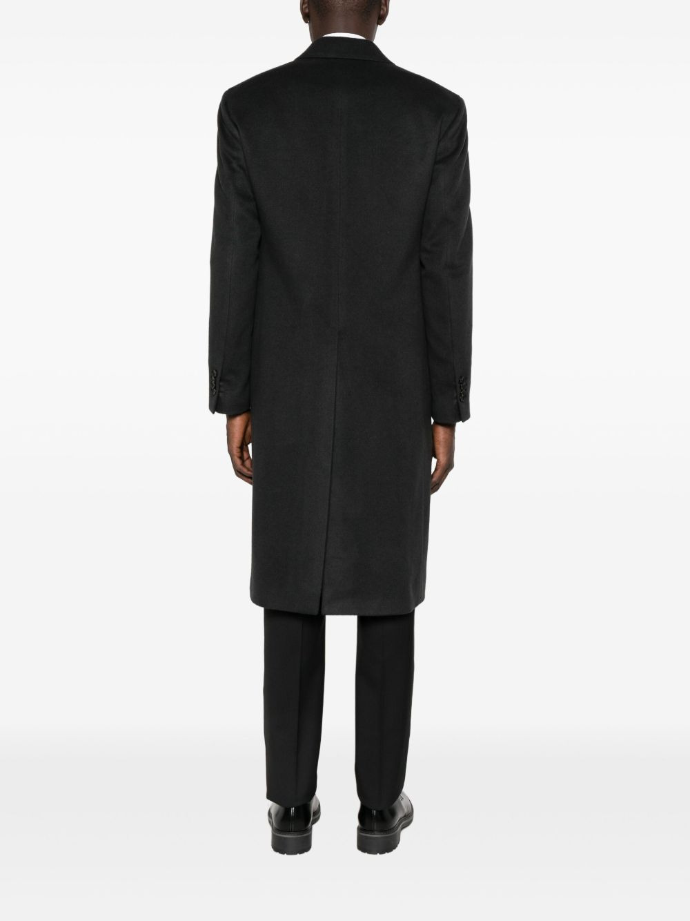 double-breasted cashmere coat - 4