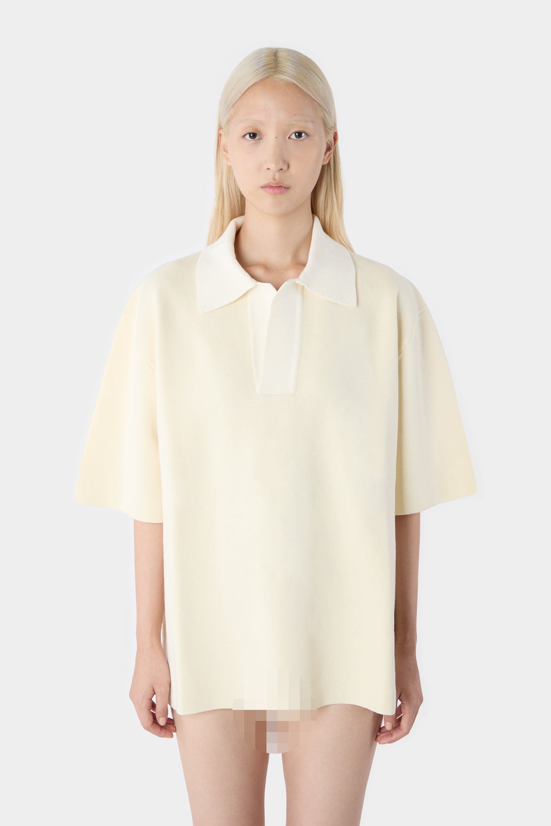 KNITTED POLO / cream - 5