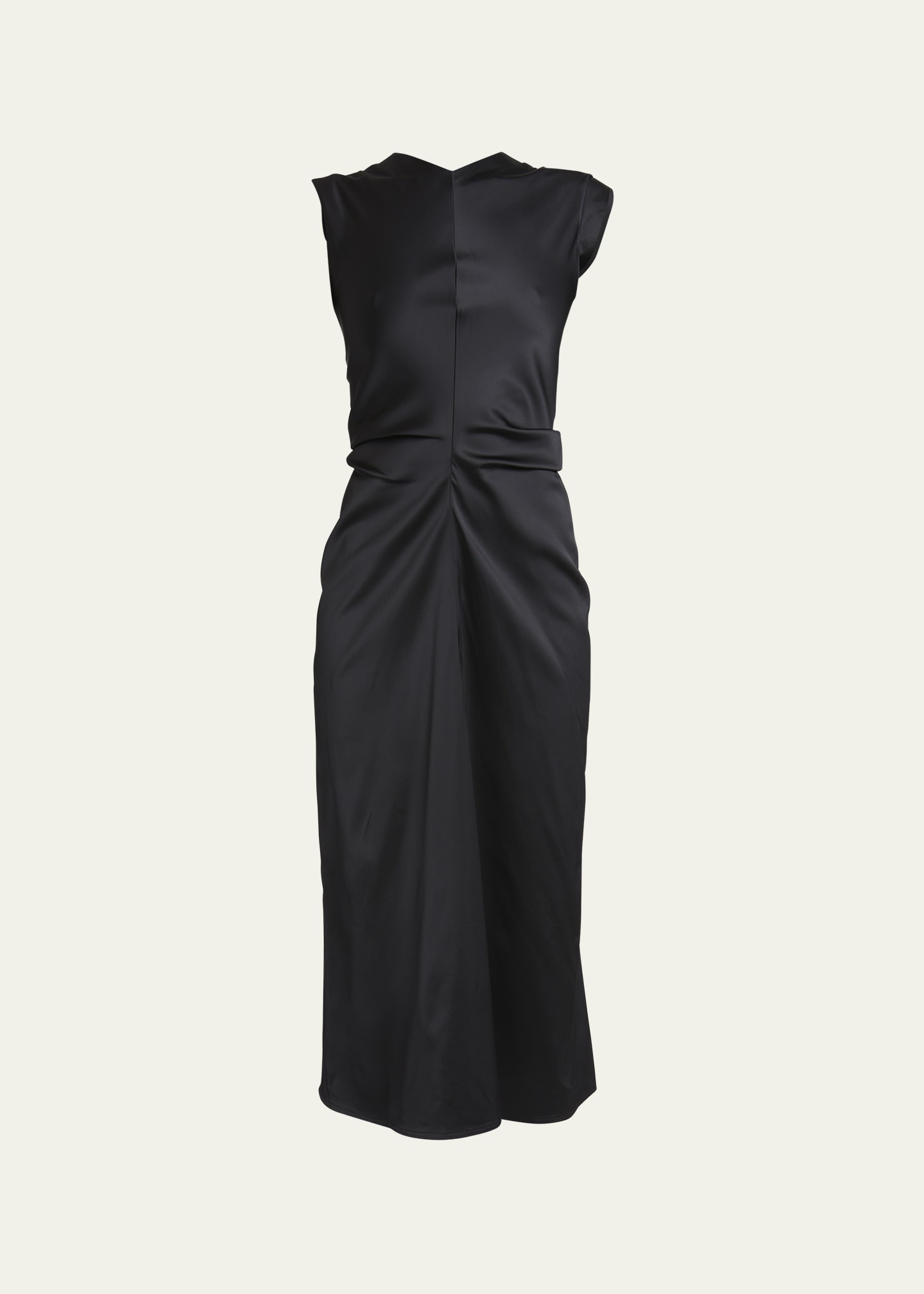 Ella Matte Satin Ruched Dress - 1