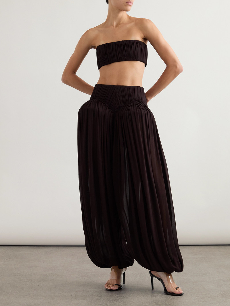 Alaïa Pleated Crepe Tapered Pants outlook